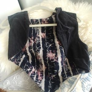 Reversible velvet vest